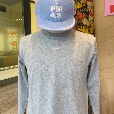 P'MASワンポイントロンT (グレー×シルバー)