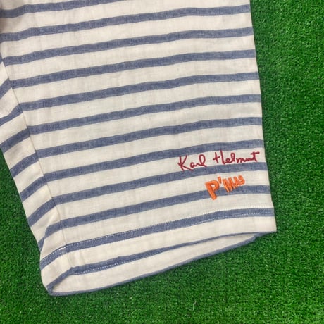 【P’MAS×Karl Helmut】先染めボーダードットダブルガーゼハーフパンツ