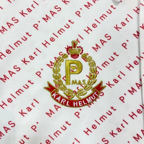 《P'MAS×Karl Helmut》総柄ポロシャツ