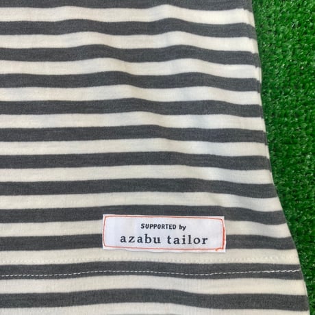 日本製タートルネック　supported by azabu tailor (グレー×ホワイト)