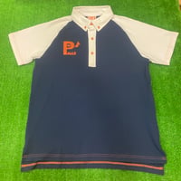 日本製ラグランポロシャツ(ネイビー×ホワイト)