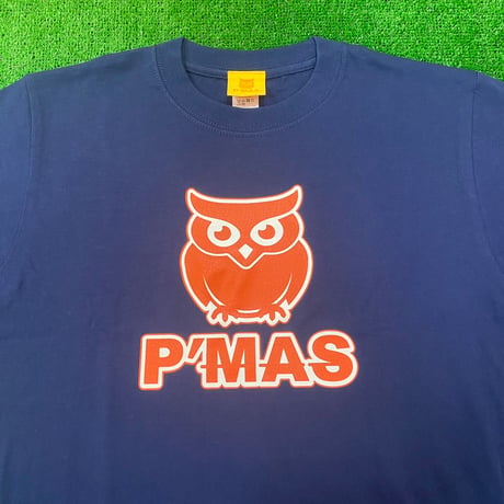 P'MAS フクロウロゴ　Tシャツ