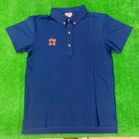 日本製カチオンポロシャツ(ネイビー)