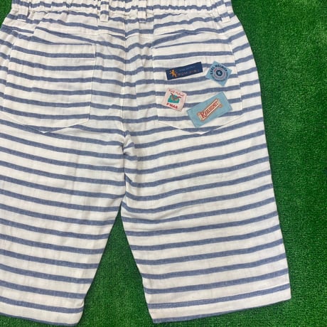 【P’MAS×Karl Helmut】先染めボーダードットダブルガーゼハーフパンツ