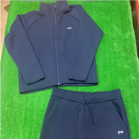 新品タグ付 ダンボールニット セットアップ 上下S 秋冬 水色 もちもち