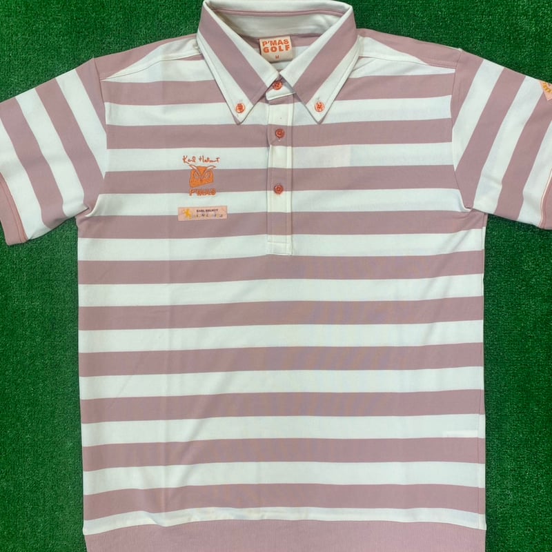P'MAS×Karl Helmut》リブ付きボーダー柄ポロシャツ | P'MAS GOLF