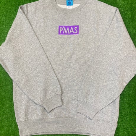 P'MASロゴ　ラグランスリーブスウェット