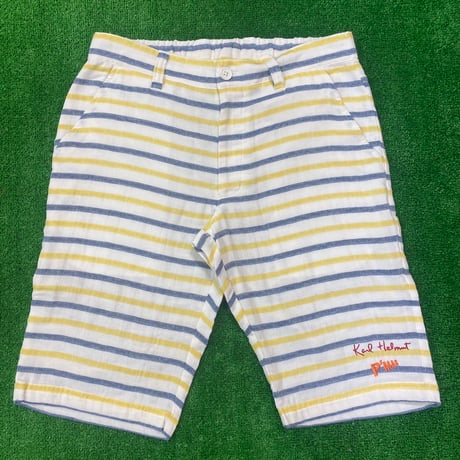 【P’MAS×Karl Helmut】先染めボーダードットダブルガーゼハーフパンツ