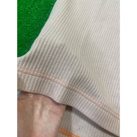 《P'MAS×Karl Helmut》ワッフルラグランポロシャツ
