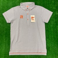 日本製ワッフルポロシャツ(グレー)