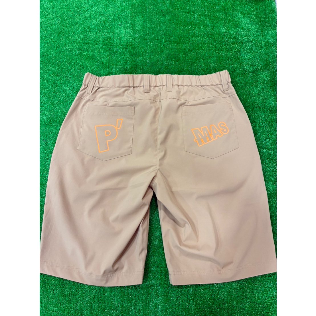 レジャー生地ハーフパンツ(ベージュ) | P'MAS GOLF