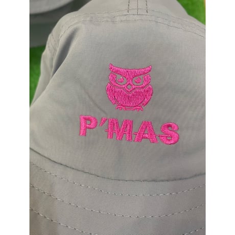 フクロウ刺繍サファリハット(グレー)