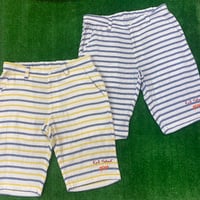 【P’MAS×Karl Helmut】先染めボーダードットダブルガーゼハーフパンツ