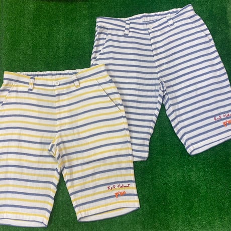 【P’MAS×Karl Helmut】先染めボーダードットダブルガーゼハーフパンツ