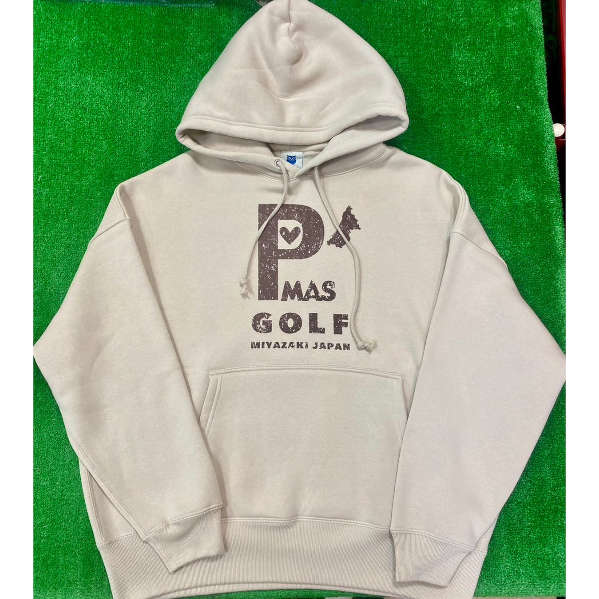 P'MAS GOLF 裏起毛ビッグシルエットパーカー(ベージュ) | P'MAS GOLF