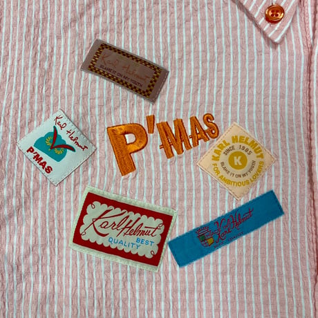 《P'MAS×Karl Helmut》ストライプポロシャツ