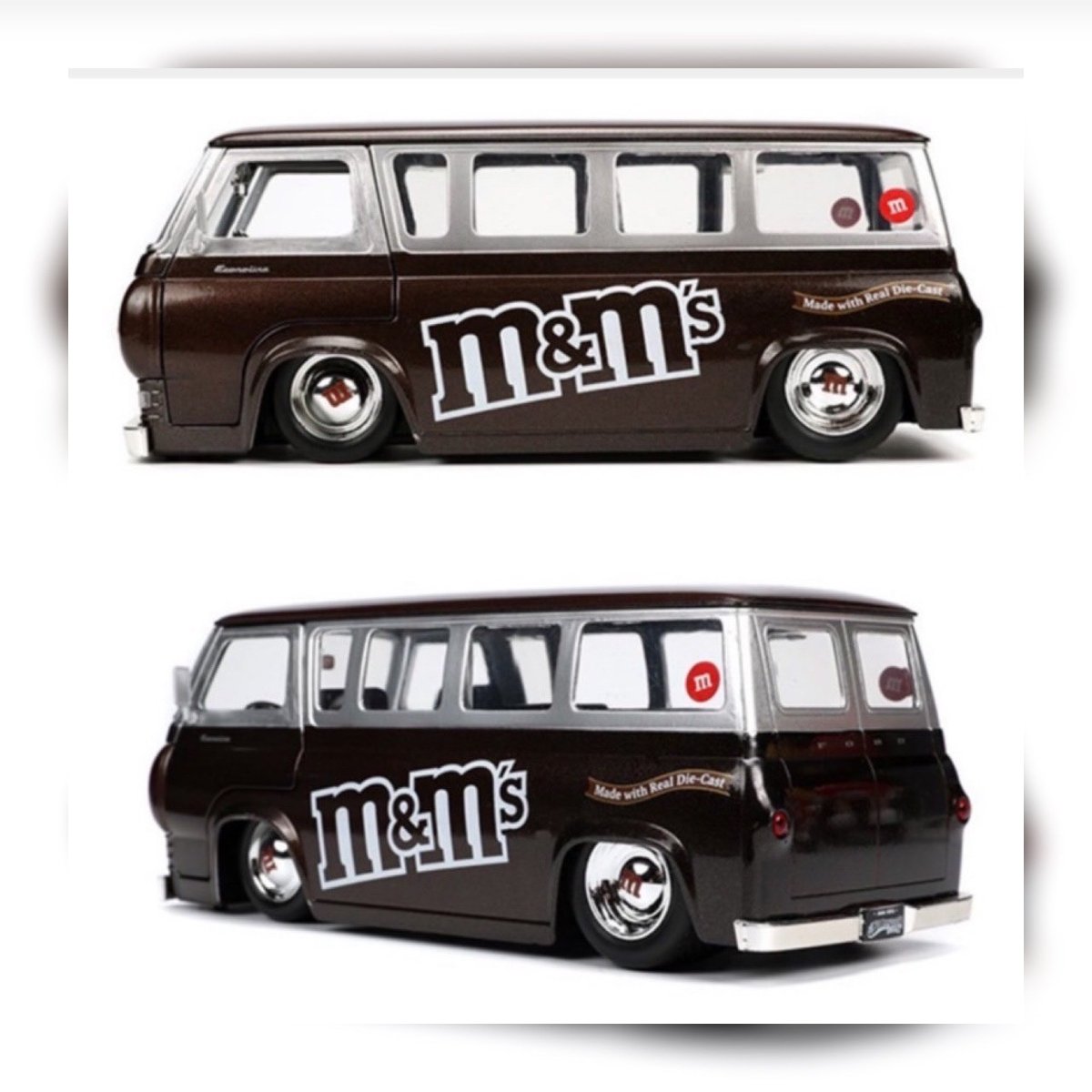 M&M'S 1/24 ミニカー (1965 FORD ECONOLINE)＆ レッドフィギュア
