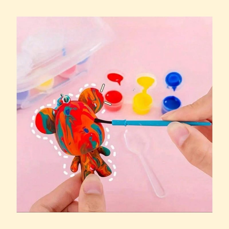 ホワイトベアー お絵描きペイントセット【キーホルダー】 | Pilina