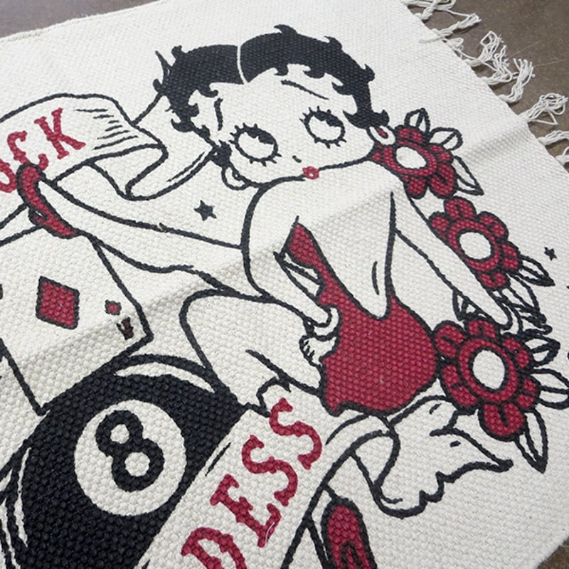 BETTY BOOP コットンマット フロアマット BETTY LUCK【ベティ ブープ