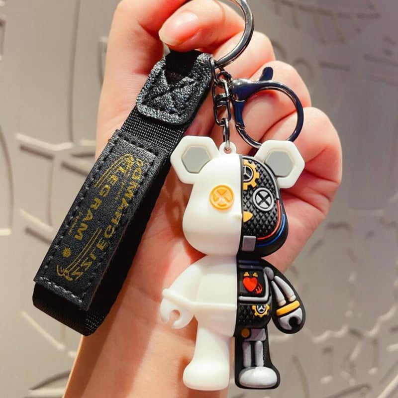 美品 プラダ ロボット ベアー くま キーリング  バッグチャーム キーホルダー ロボット熊 キーホルダー 【ベアー】バックチャーム キーリング