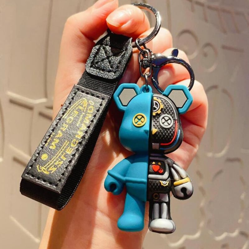 ロボット熊 キーホルダー 【ベアー】バックチャーム キーリング