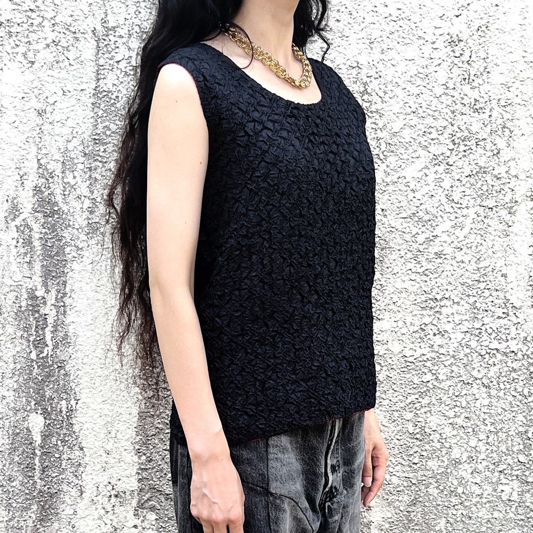 Reversible poco-poco Sleeveless Tops | E1N76 ｲｰ