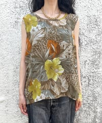 Summer-Fes Sleeveless Sheer Tops