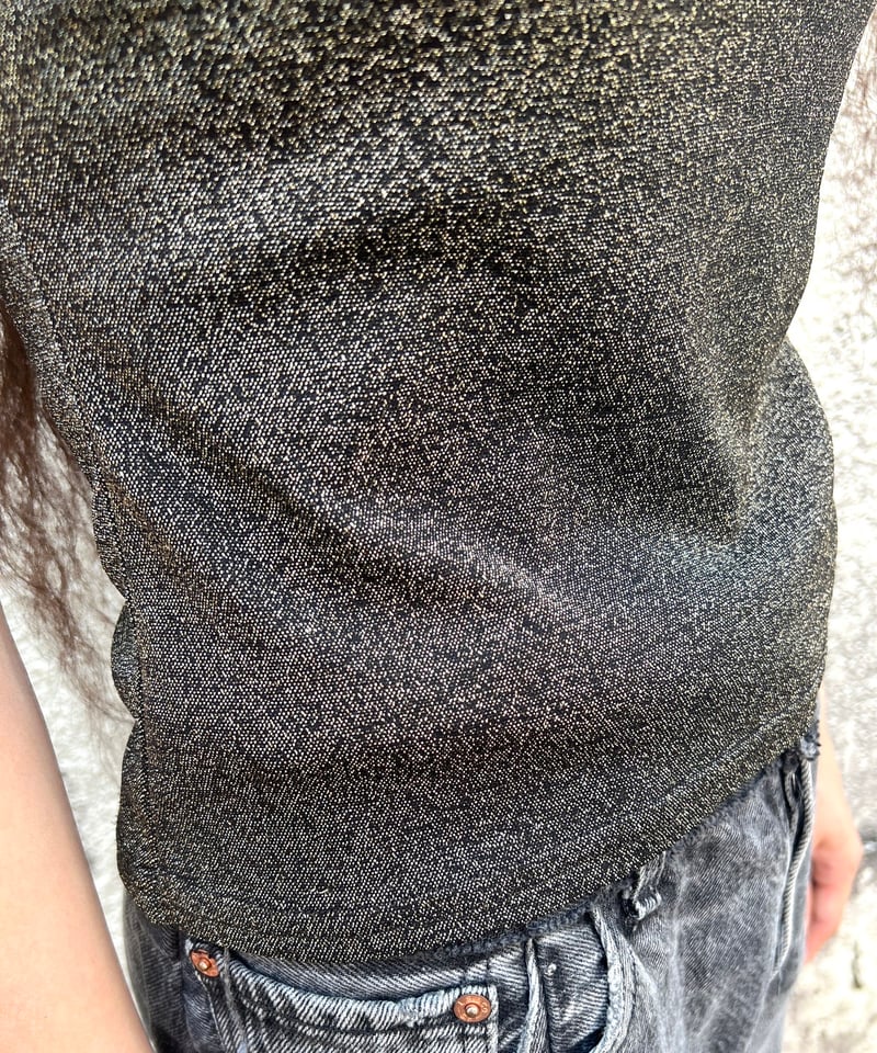 Highneck Kira-Kira Sleeveless Tops | E1N76 ｲｰｲ