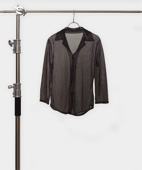 Blue Glitter Sheer Shirts