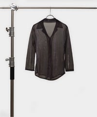 Blue Glitter Sheer Shirts