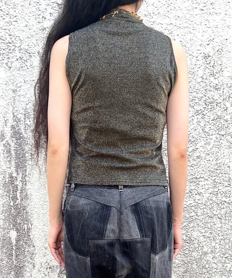 Highneck  Kira-Kira Sleeveless Tops