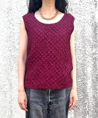 Reversible poco-poco Sleeveless Tops