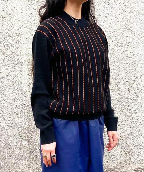 Narrow Chain Stripe Knit