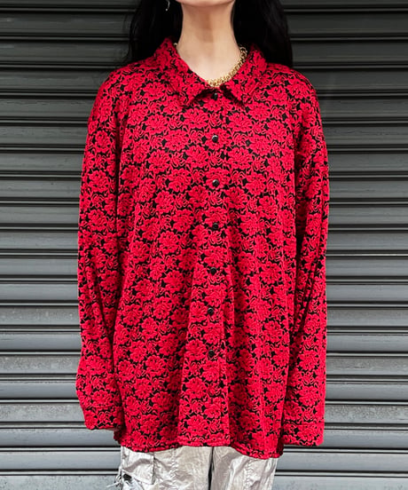 Red Roses Lace Big Shirts