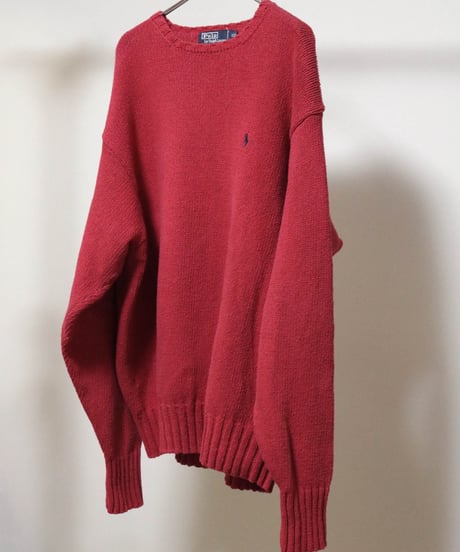 RALPH LAUREN Red Big Sweater