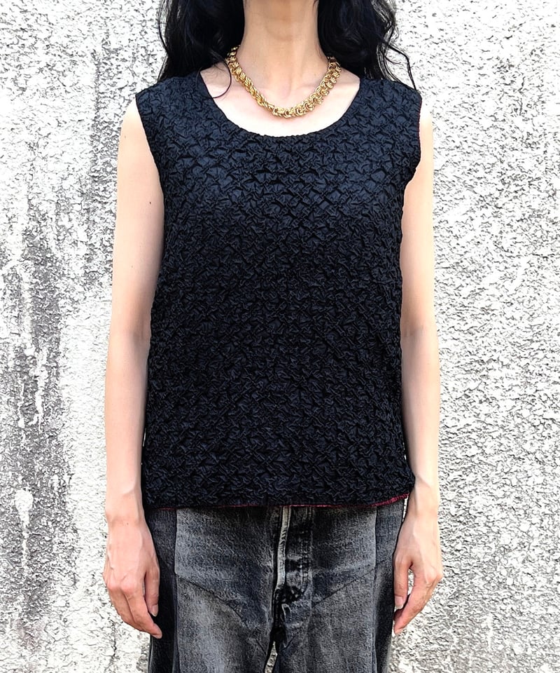 Reversible poco-poco Sleeveless Tops | E1N76 ｲｰ