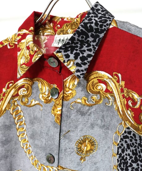 Chain Printed Red Shirt