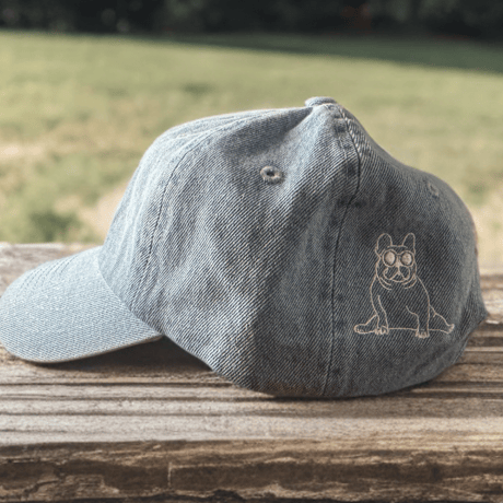 デニム　ワンポイント刺繍CAP🧢
