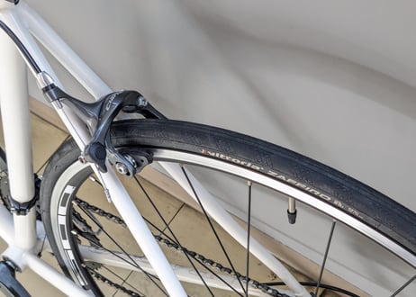 【中古】BASSO LESMO フラットバーロードバイク ホワイト クロモリ
