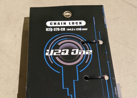 【新品】U2Q ONE チェーンロック レッド 4×1200mm 鍵3個