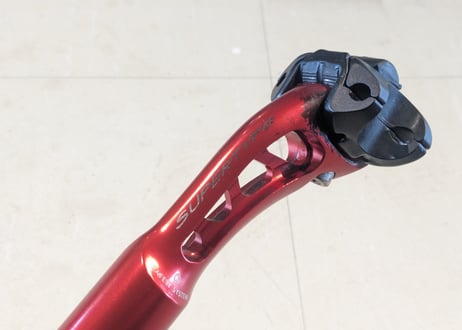 【中古】MICHE SUPERTYPE シートポスト 27.2 レッド エアロシートポスト