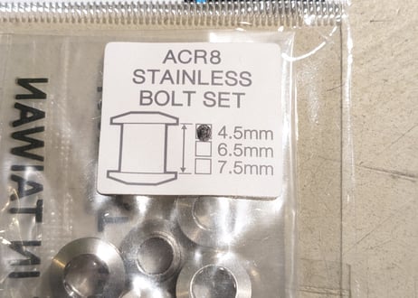 【新品】ADEPT ACR8 STAINLESS  BOLT SET チェーンリングピン シルバー 4.5mm