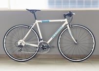 【中古】BASSO LESMO フラットバーロードバイク ホワイト クロモリ
