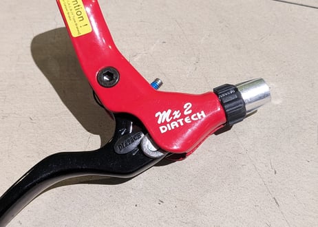 【中古】美品 DIA COMPE mx2 ブレーキレバー 右のみ DIA TECH ブラック レッド