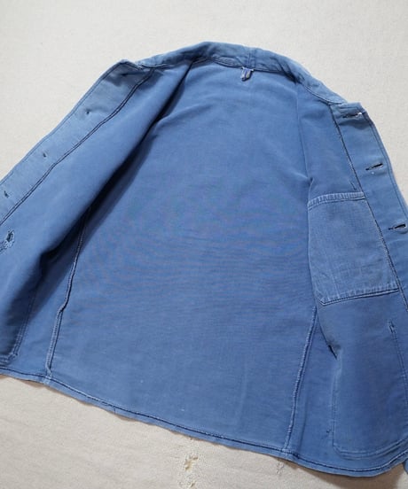 1960s German blue elephantskin work jacket