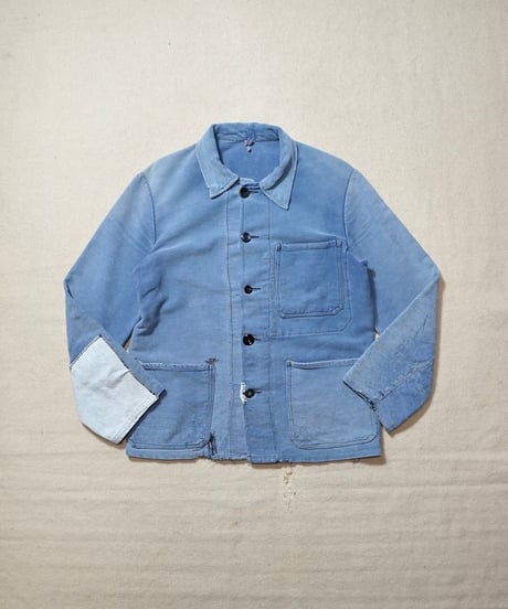 1960s German blue elephantskin work jacket