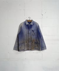 1960s French faded blue work jacket made in Vietnam “Lotus”