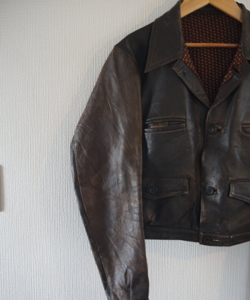 30s40s ヴィンテージ ハルトマン　レザージャケット 1940s German leather jacket type Hartmann | loz