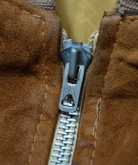 1950~60s French brown suede leather jacket