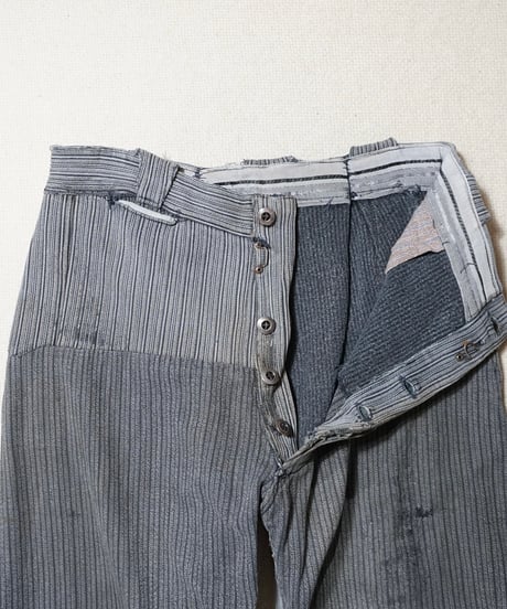 1950s French cotton piquet work pants